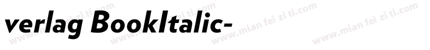 verlag BookItalic字体转换